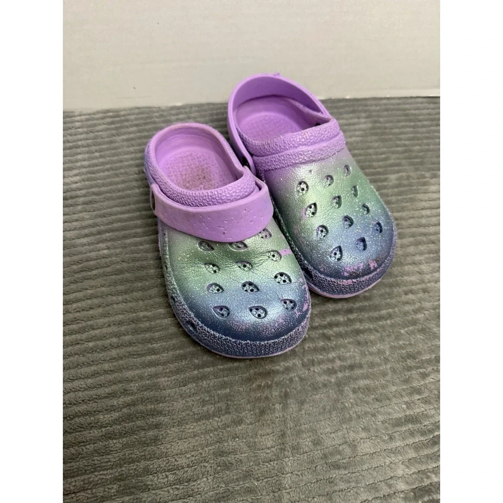 12 C Little Grils Capelli Clogs Purple